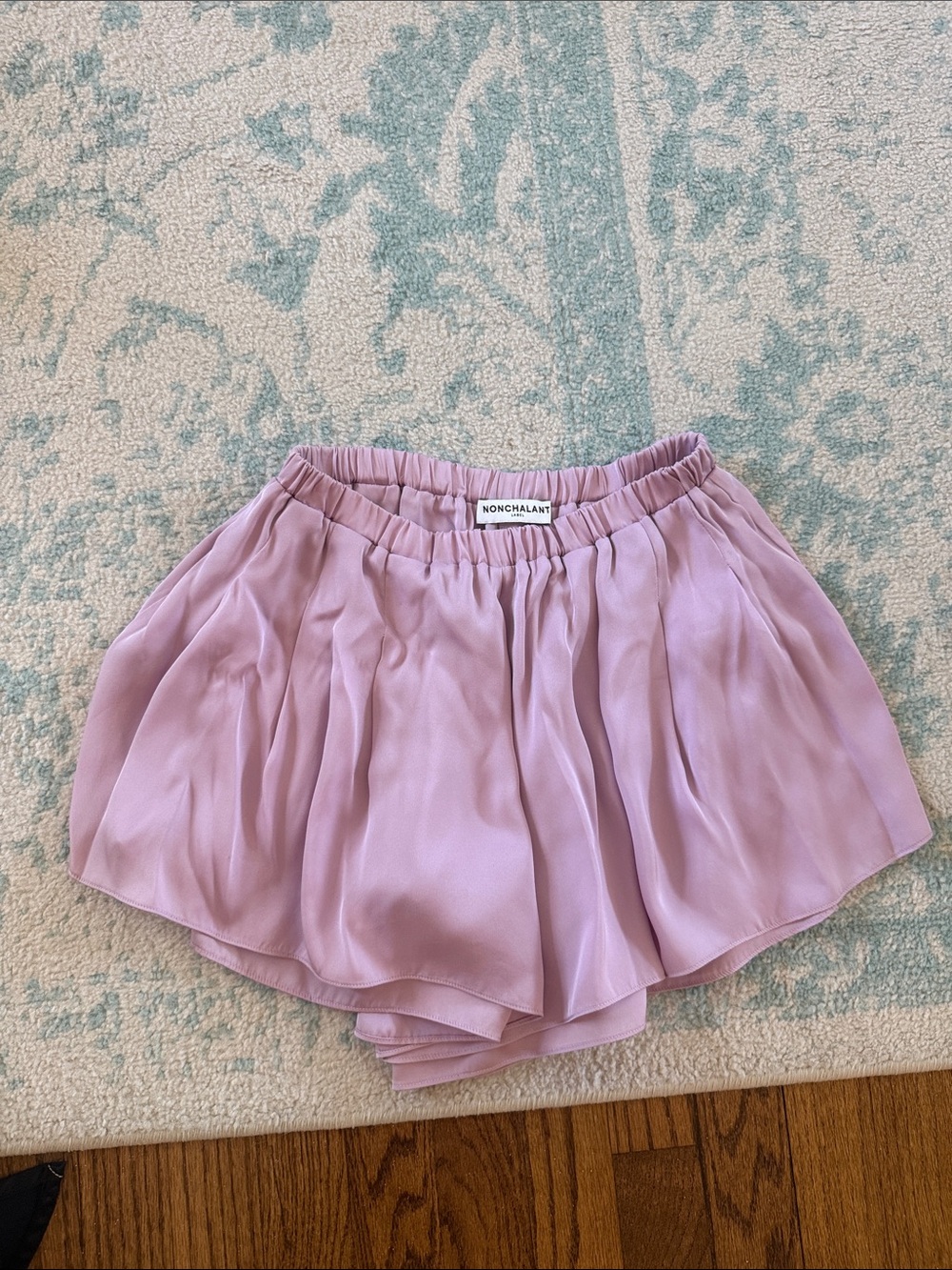 NONchalant Lilac Elastic-Waist Flowy Women's Shorts